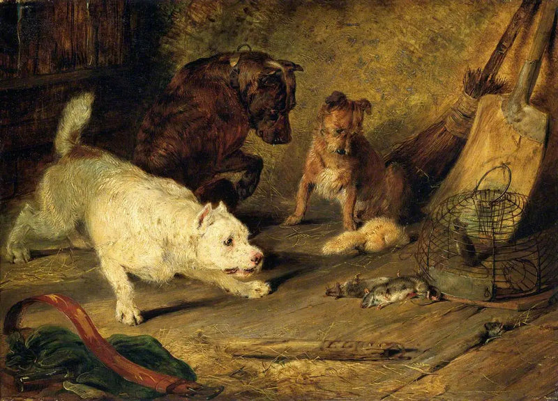 Cazadores de ratas - Edwin Henry Landseer
