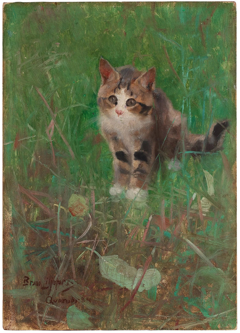 Gato en el verdor de verano - Bruno Liljefors