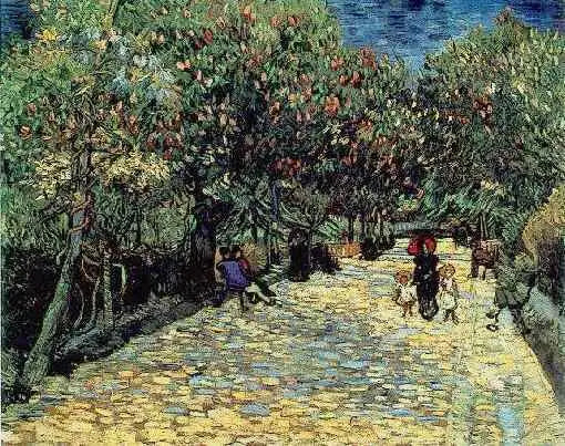 Castañas rojas en el parque público de Arles - Vincent van Gogh