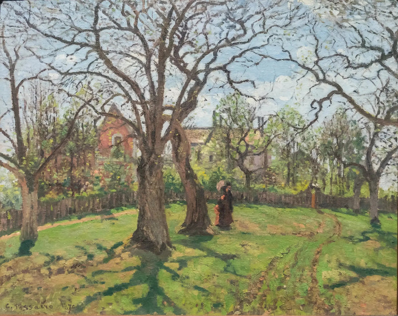 Castaños en Louveciennes en primavera - Camille Pissarro