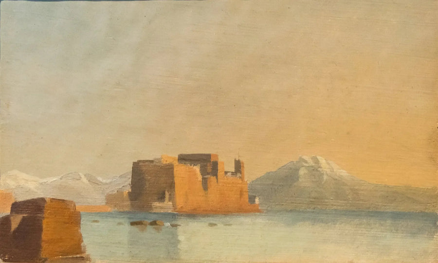 Castillo de Ovo y la bahía de Nápoles - Edgar Degas