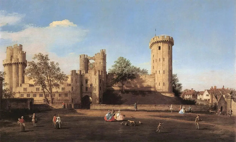 Castillo de Warwick, lado este - Canaletto