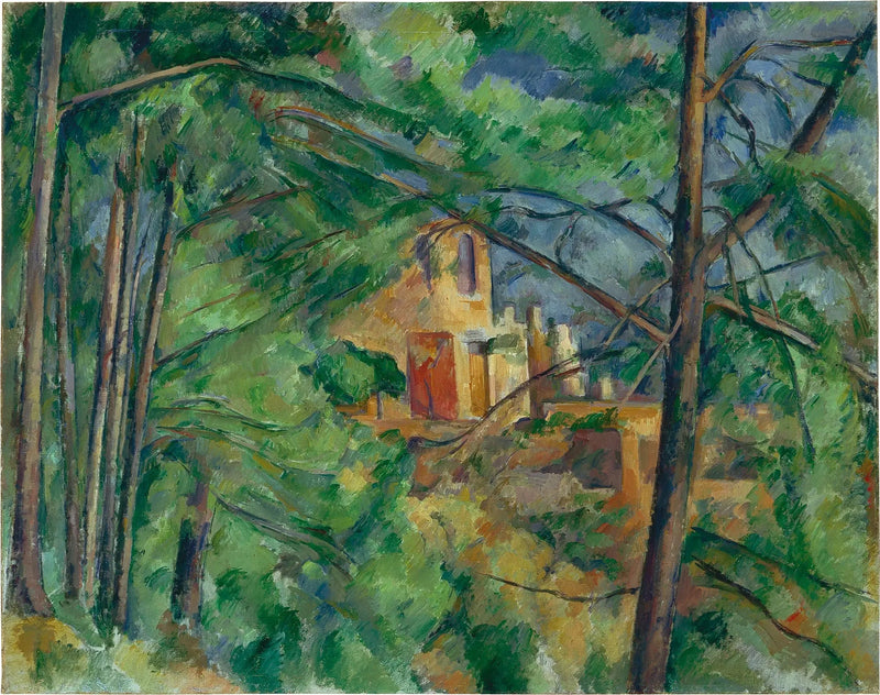 Castillo Negro detrás de los árboles - Paul Cézanne