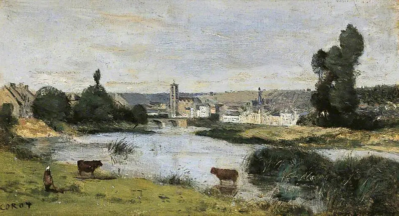 Château-Thierry. Vista general con la torre de Saint-Crépin - Jean-Baptiste Camille Corot