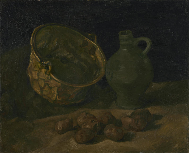 Naturaleza muerta con caldera y jarra de latón - Vincent van Gogh