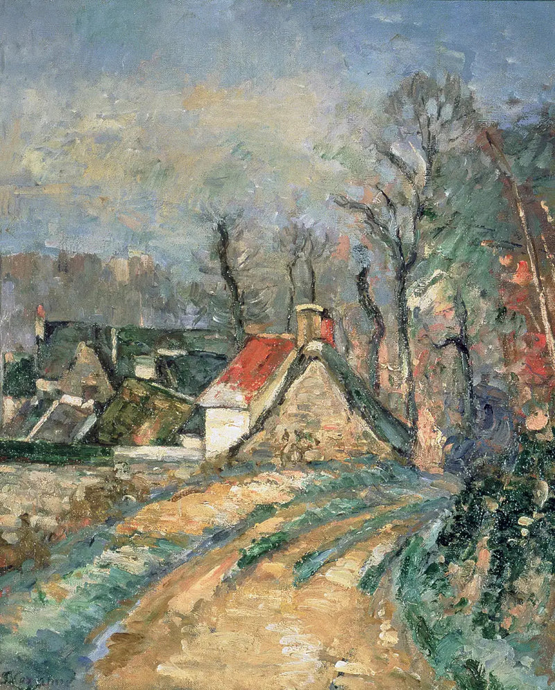 Cabañas en Auvers-sur-Oise en invierno - Paul Cézanne