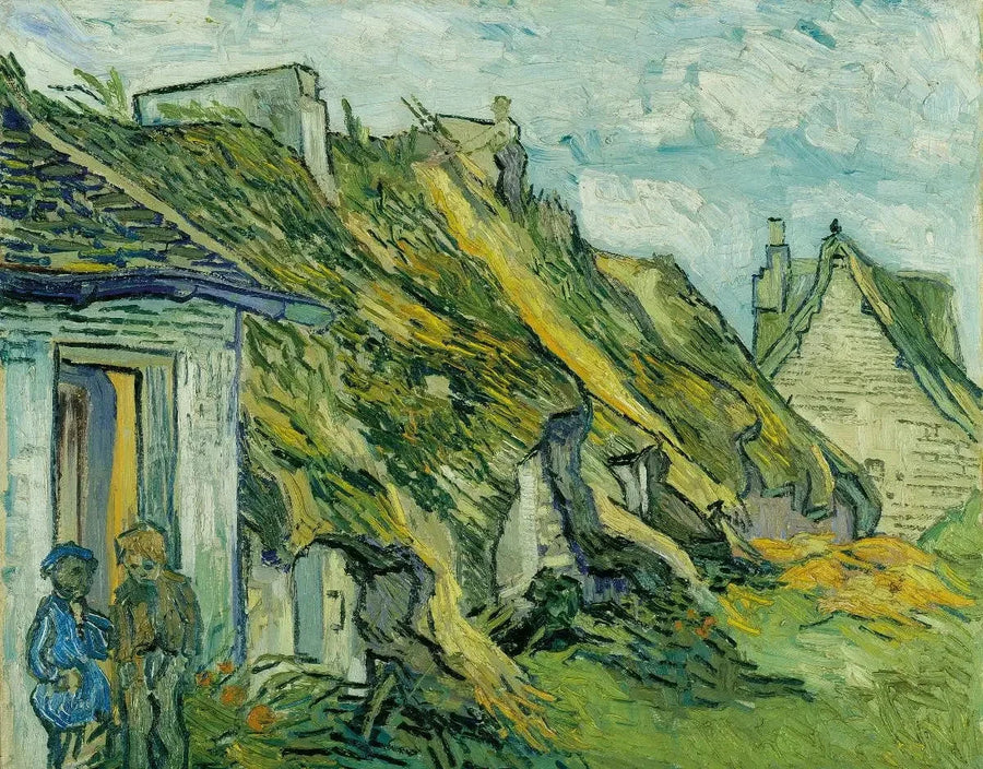 Cabañas de paja de arenisca en Chaponval - Vincent van Gogh