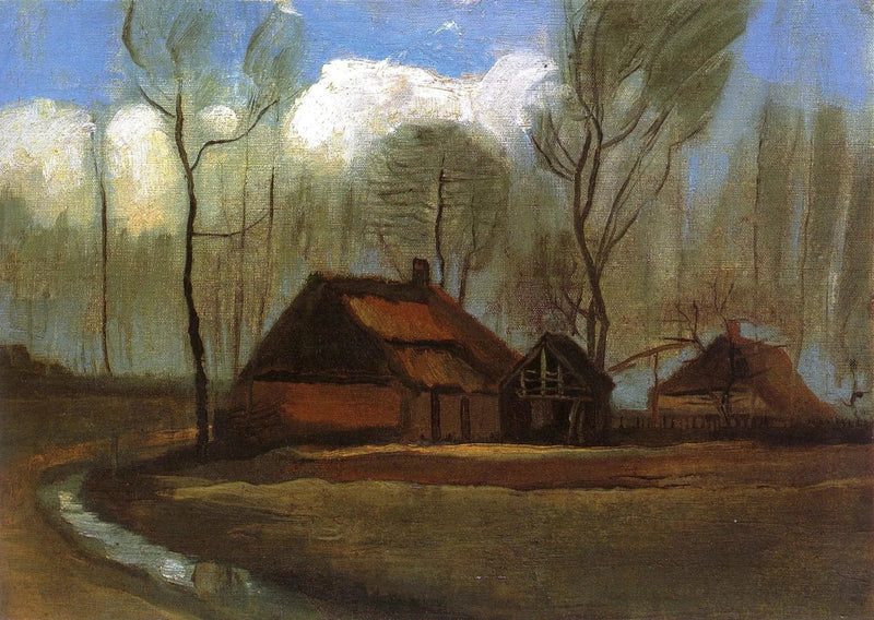 Granja entre los árboles - Vincent van Gogh