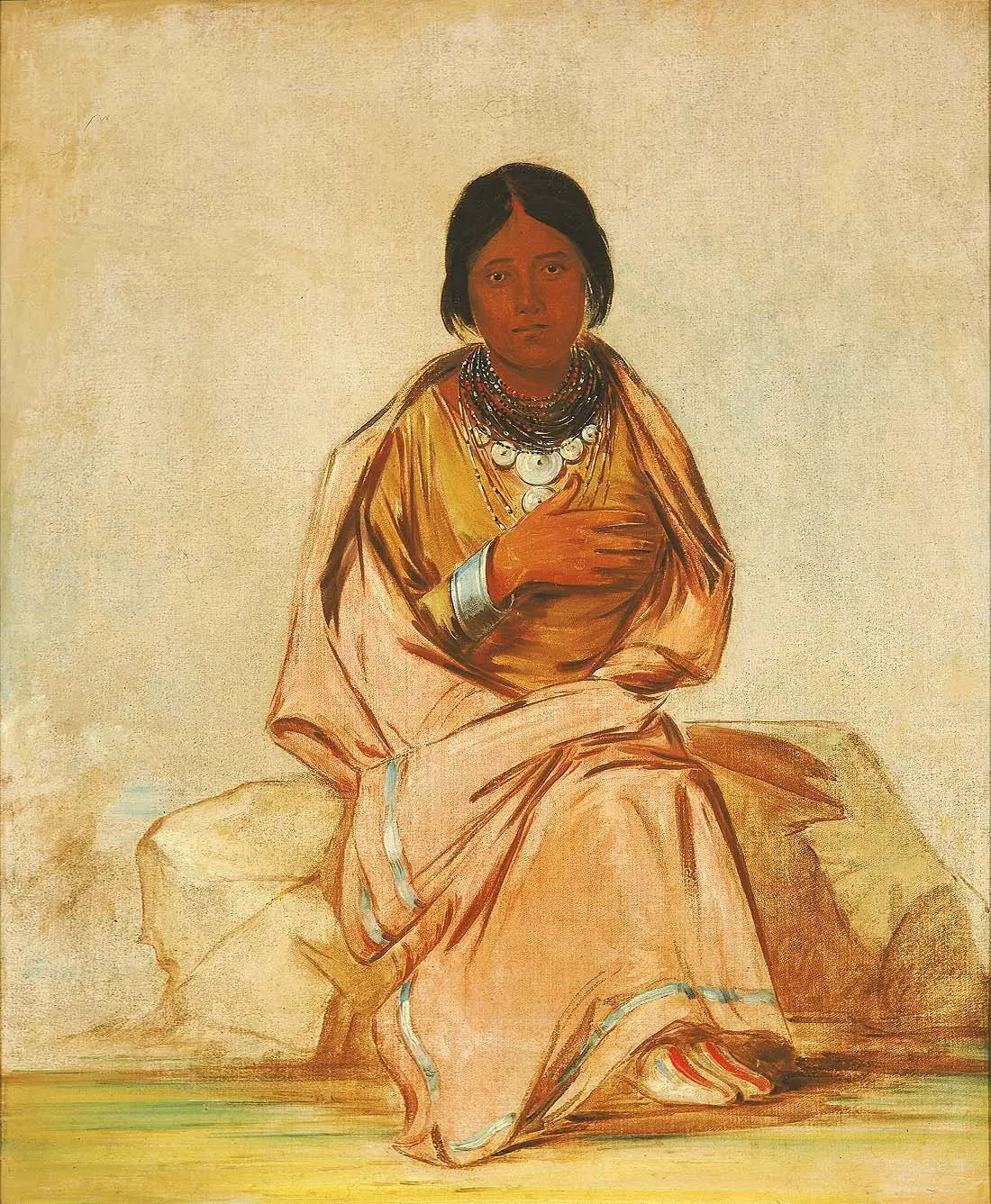 Chee-a-ex-e-co Fille du Cerf sans Cœur - George Catlin - Alpha Reproduction