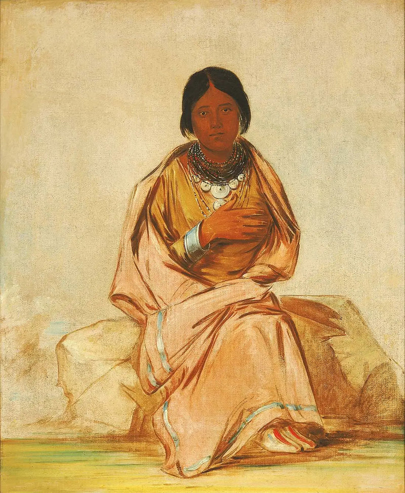 Chee-a-ex-e-co, Hija del ciervo sin corazón - George Catlin