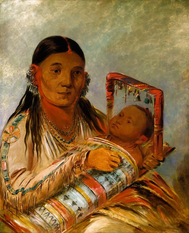 Chée-ah-ká-tchée, esposa de Nót-to-way - George Catlin