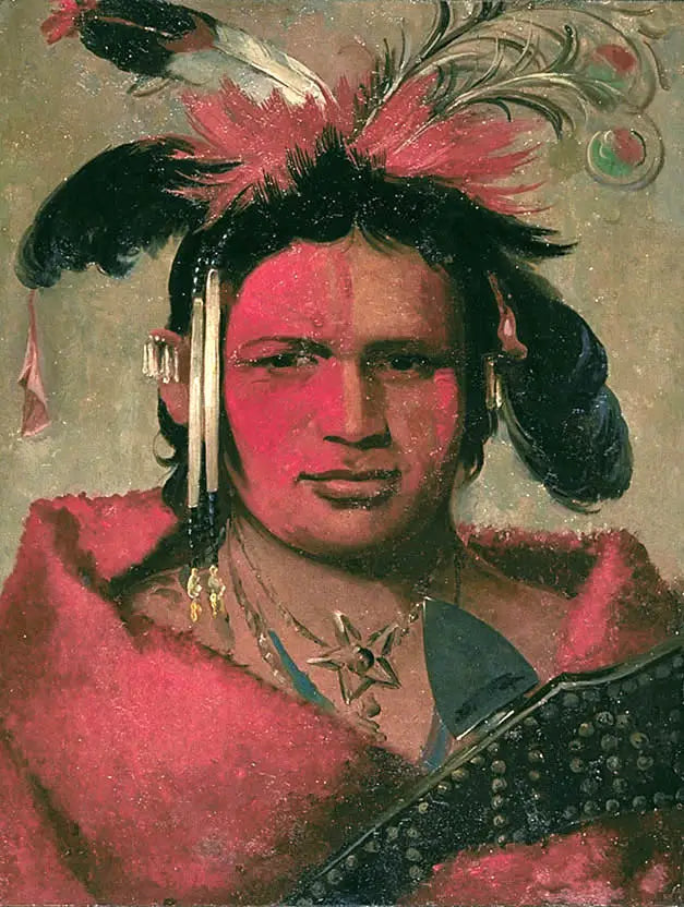 Chee-me-náh-na-quet, Gran Nube, hijo de Grizzly Bear - George Catlin