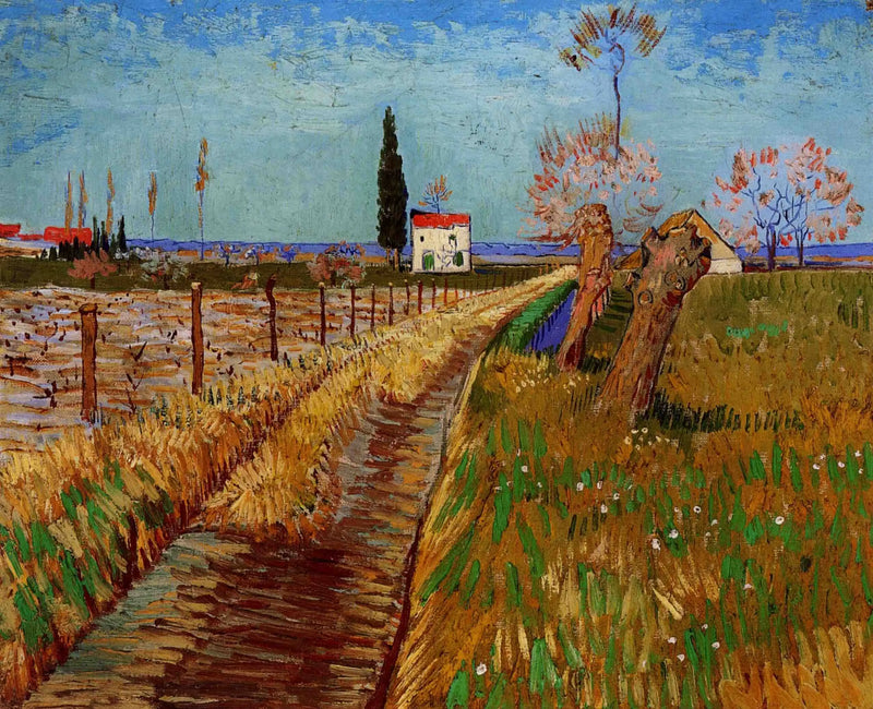 Camino a través de un campo de sauces - Vincent van Gogh