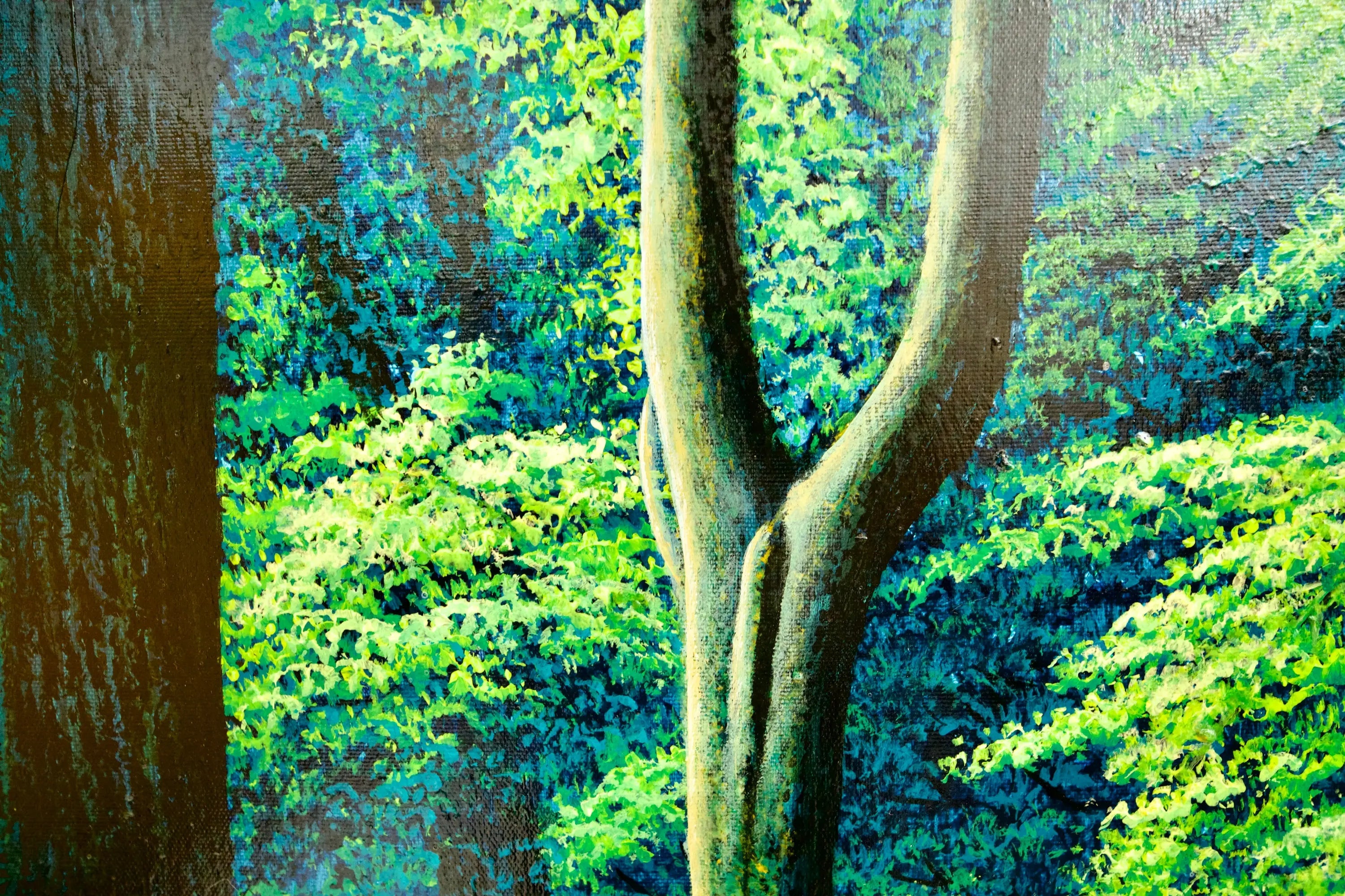 Chemin dans la Forêt Verte | 130 x 190 cm image 7 reproduction artisanale de tableau