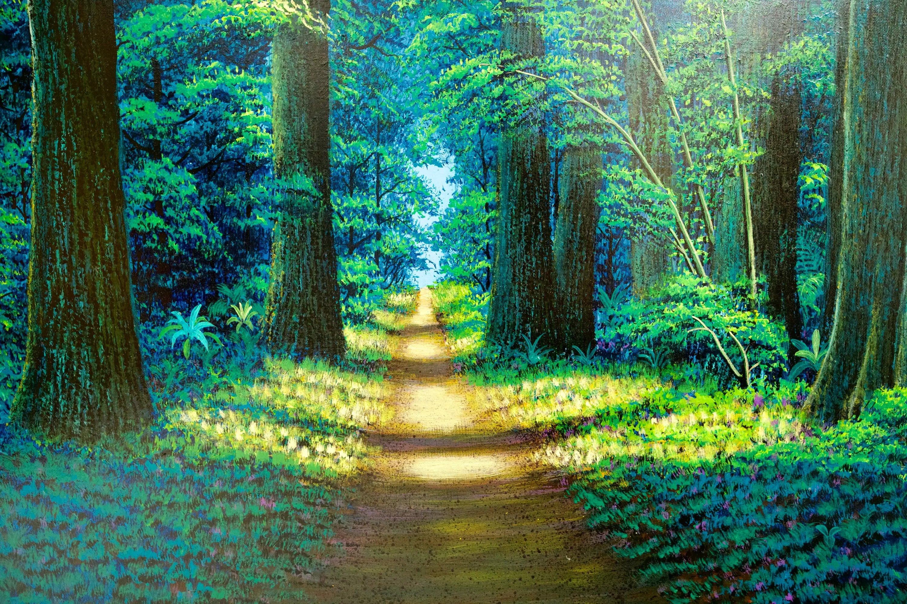 Chemin dans la Forêt Verte | 130 x 190 cm Reproductions de tableaux à la peinture à l’huile