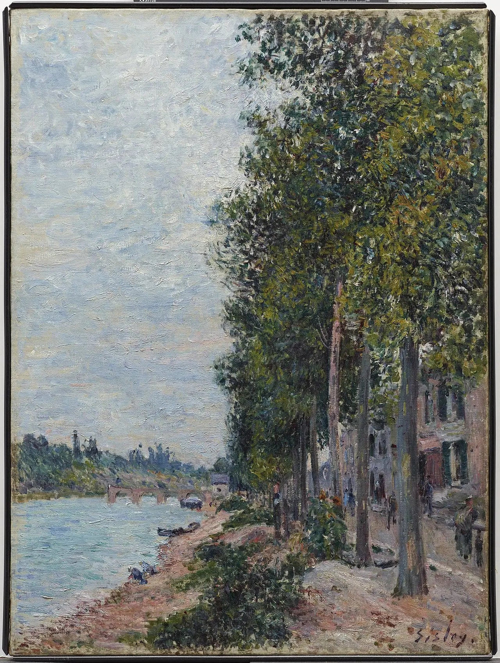 Chemin le long de la Seine à Saint-Mammès - Alfred Sisley image 1 copie peinte à la main à l’huile
