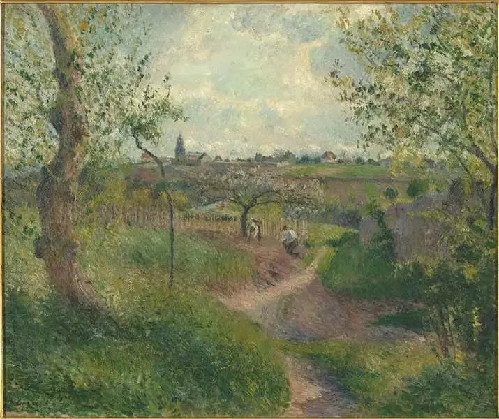 camino que sube a través de campos. Costa de Groouettes. Pontoise - Camille Pissarro