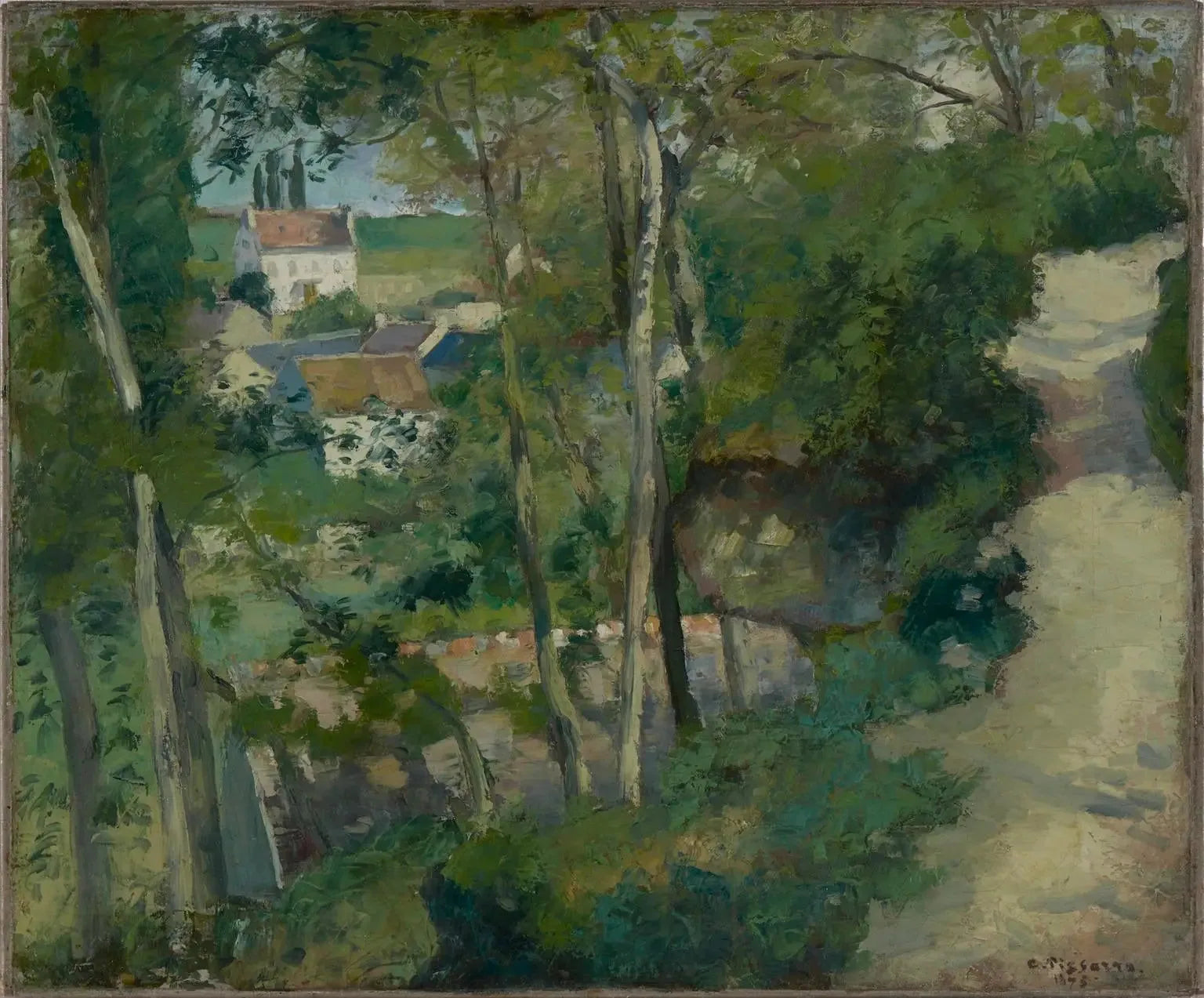 Chemin montant, rue de la Côte-du-Jalet, Pontoise - Camille Pissarro image 1 reproduction réalisée par Alpha Reproduction