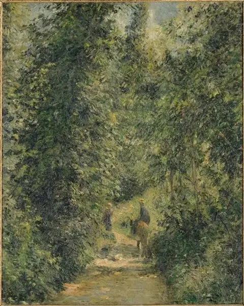 Camino bajo los árboles, en verano - Camille Pissarro