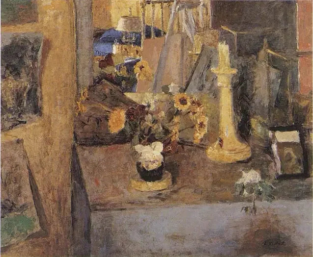 Chimenea con candelabro - Édouard Vuillard