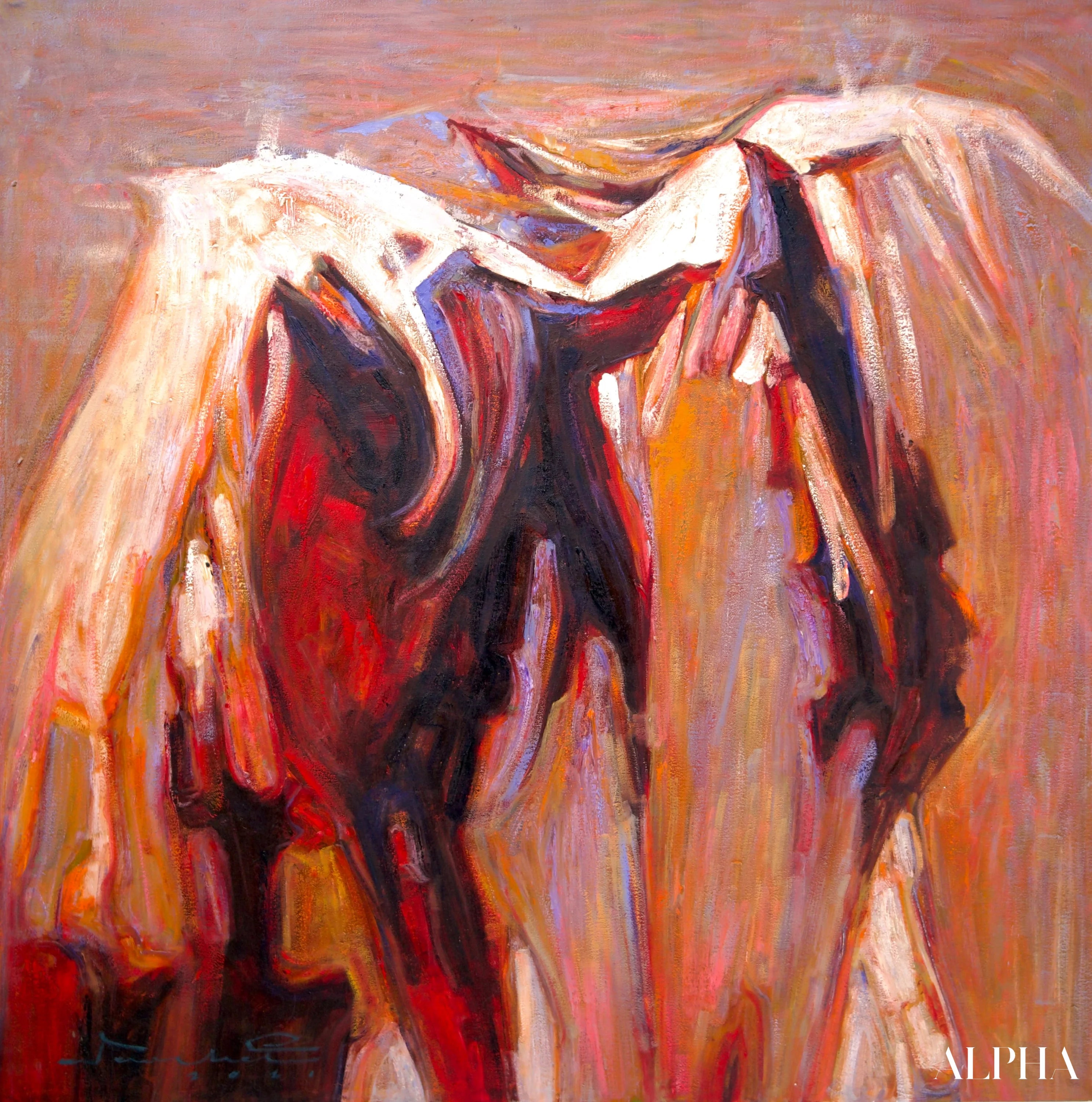 Cheval Abstrait | 100 x 100 cm Reproductions de tableaux à la peinture à l’huile