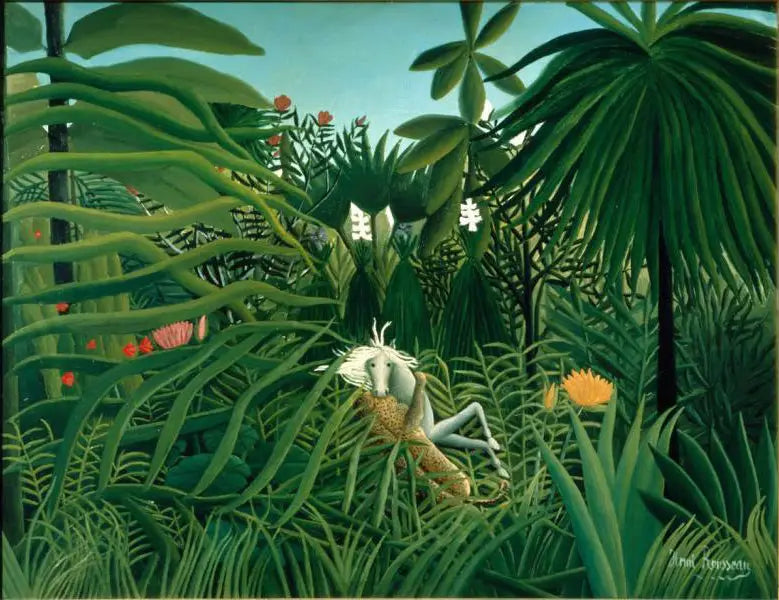 Caballo atacado por un jaguar - Henri Rousseau