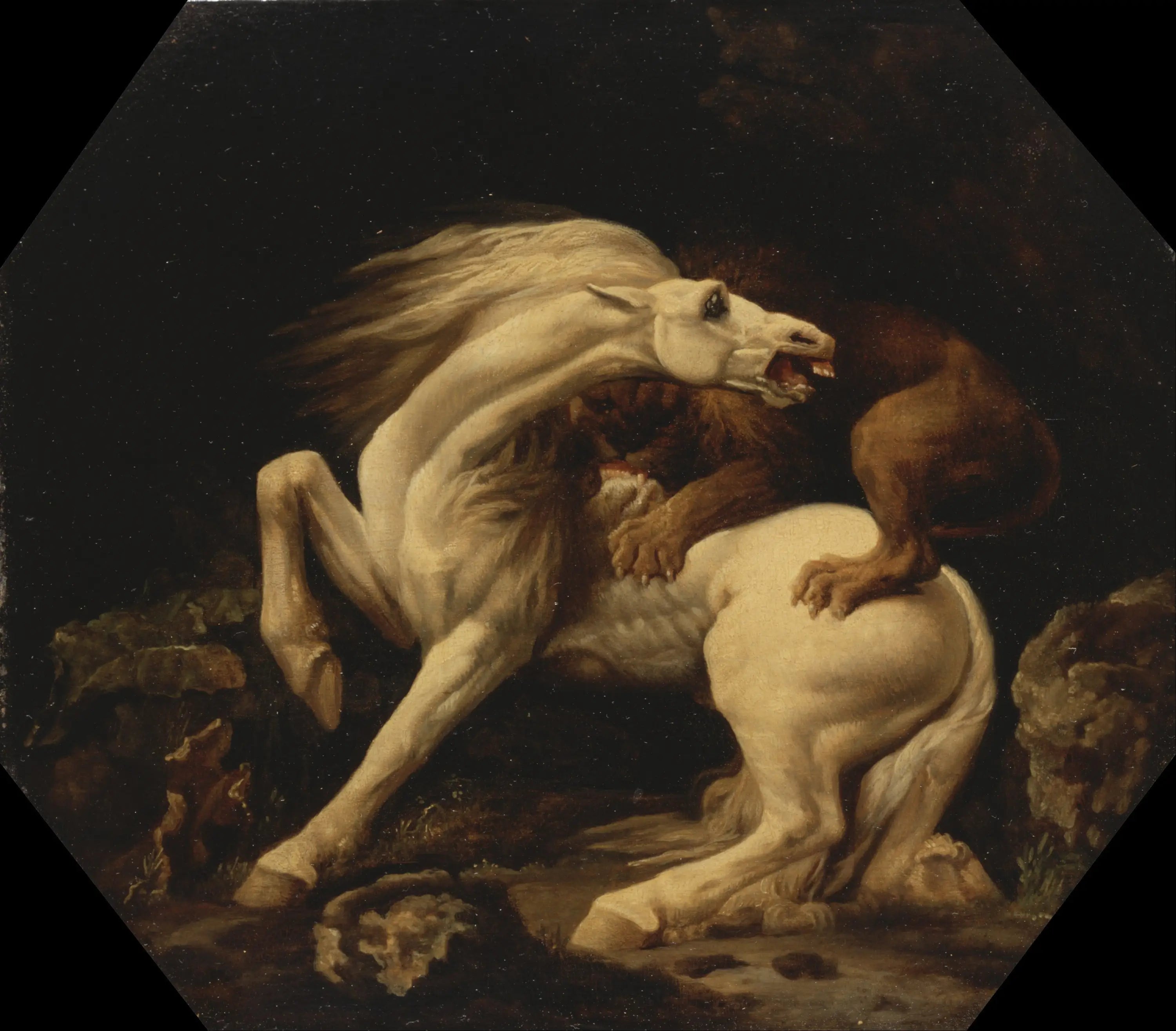 Cheval attaqué par un lion (épisode C) - George Stubbs - Alpha Reproduction
