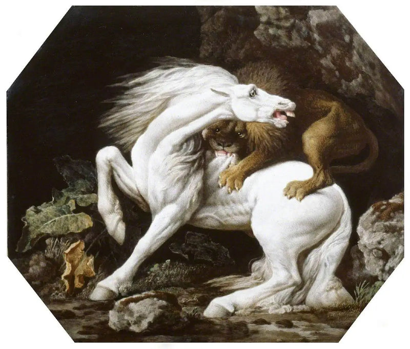 Caballo atacado por un león - George Stubbs