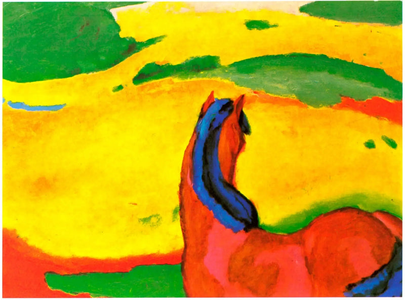 Caballo en el paisaje - Franz Marc