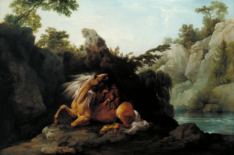 Caballo devorado por un león - George Stubbs