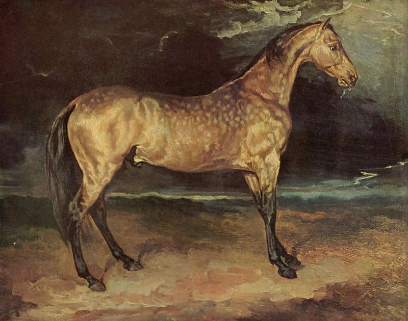 Caballo asustado por la tormenta - Théodore Géricault