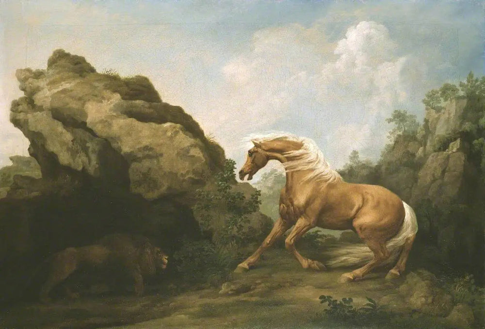 Cheval effrayé par un lion - George Stubbs image 1 reproduction réalisée par Alpha Reproduction