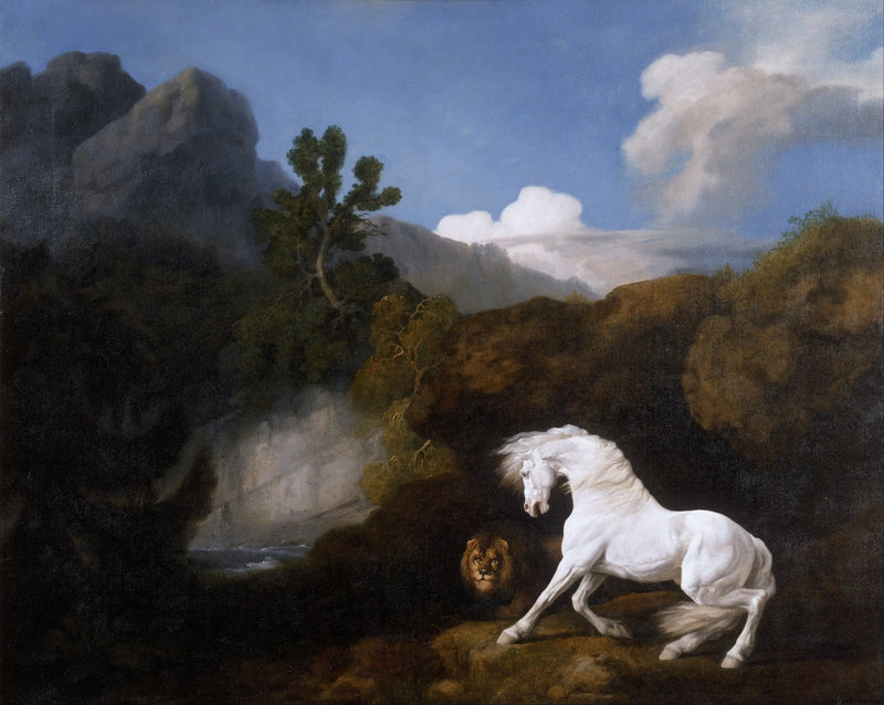 Caballo asustado por un león - George Stubbs