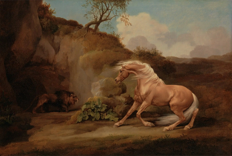 Caballo asustado por un león - George Stubbs