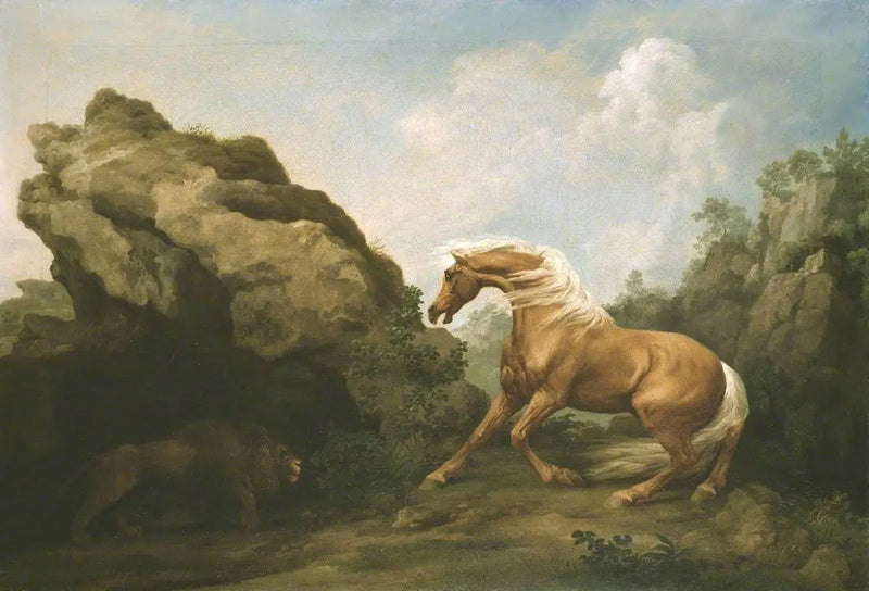 Caballo asustado por un león - George Stubbs