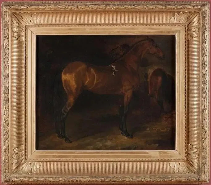 Caballo español en un establo - Théodore Géricault