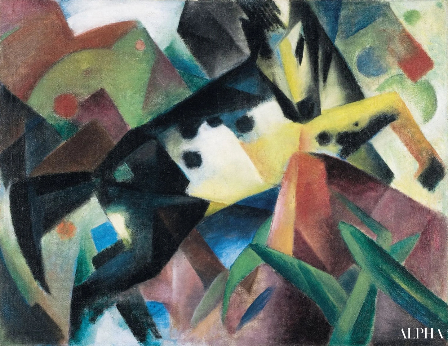 Reproduction du tableau « Cheval sauté - Franz Marc » par Alpha Reproduction en peinture à l’huile