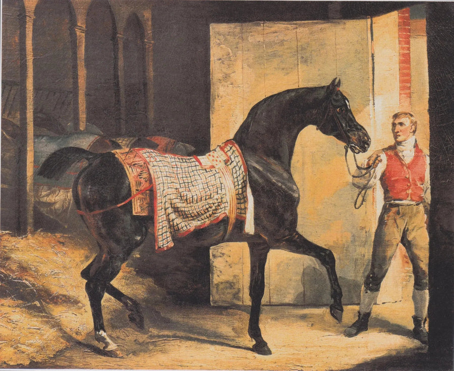 Caballo saliendo del establo - Théodore Géricault