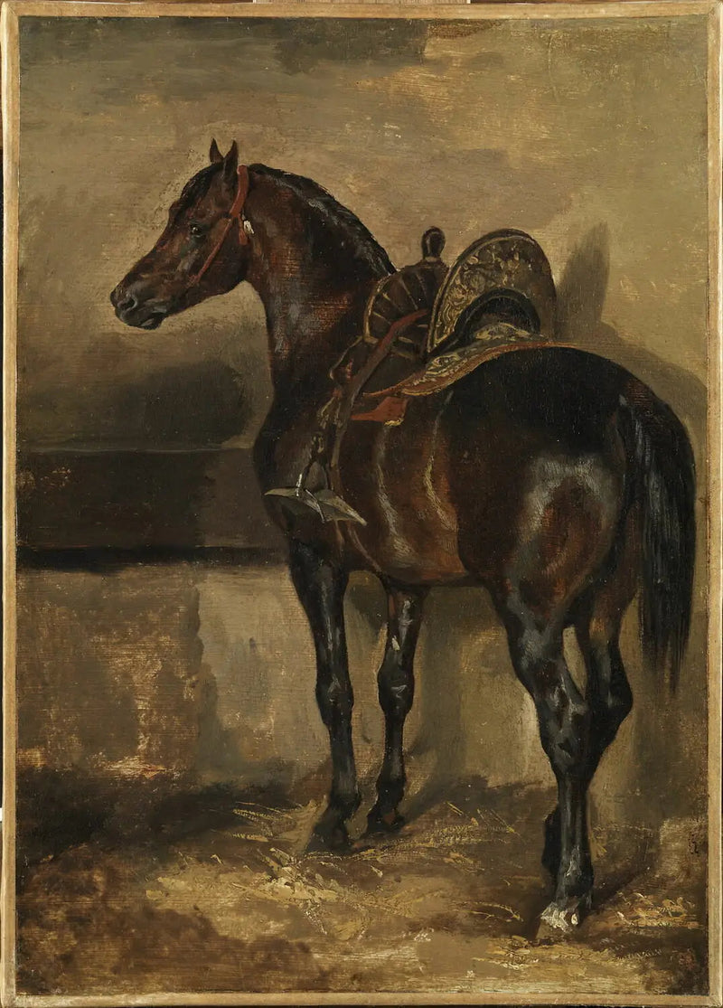 Caballo turco en un establo - Théodore Géricault