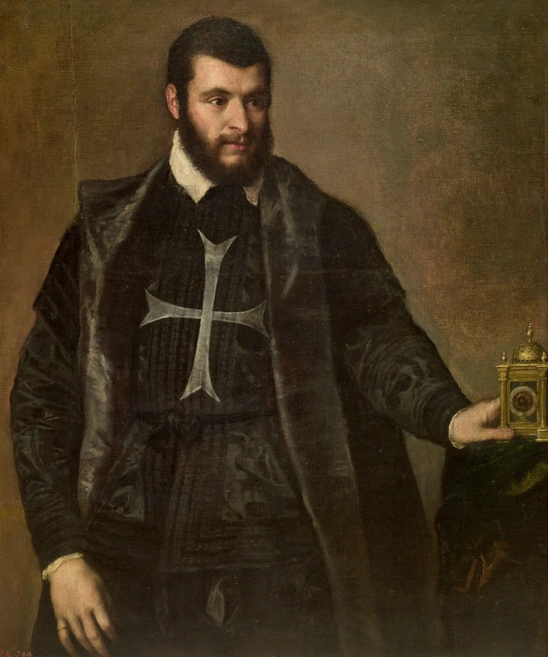 Caballero con un reloj - Titian