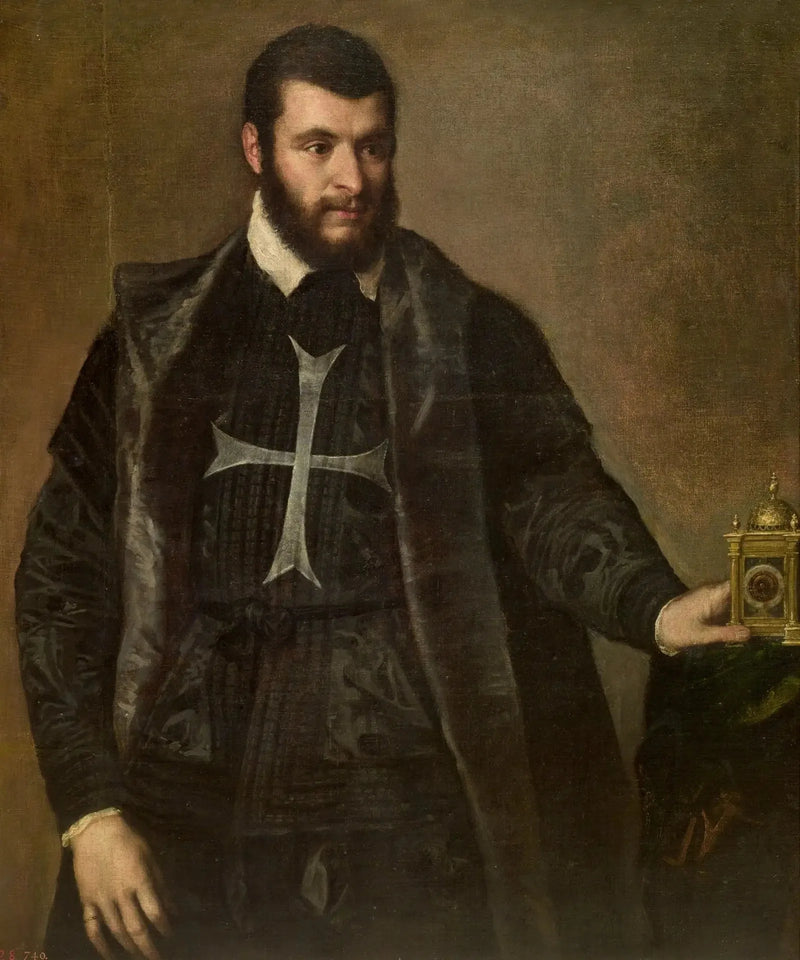 Caballero con un reloj - Titian