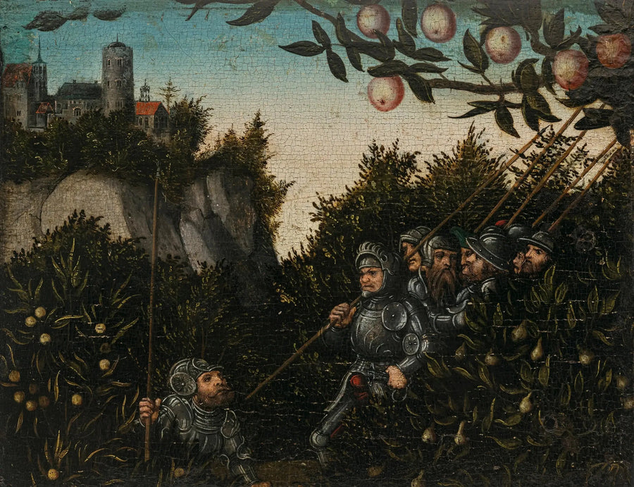 Caballeros en el paisaje - Lucas Cranach el Viejo