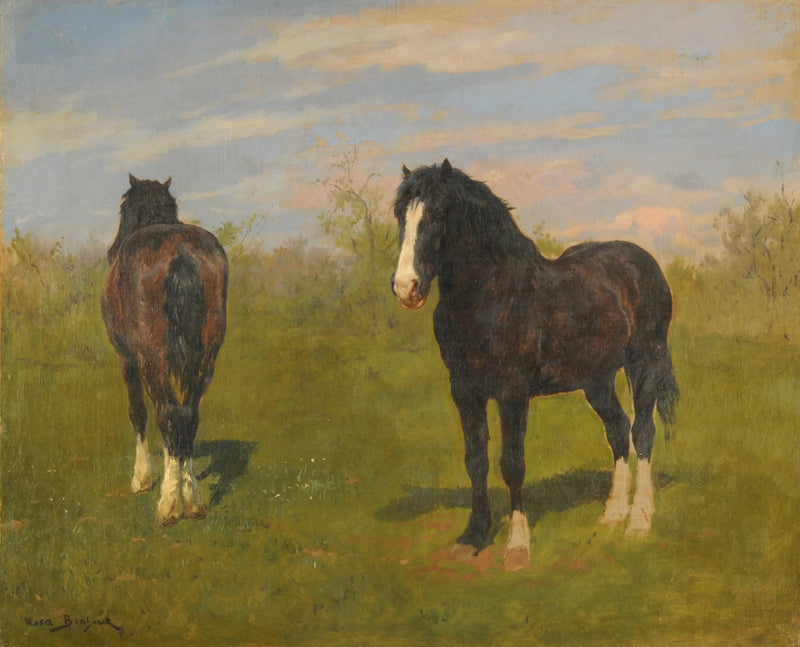 Caballos en el pasto - Rosa Bonheur