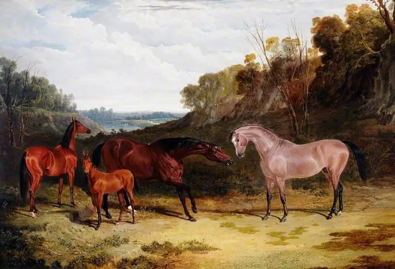 Caballos en un paisaje - John Frederick Herring, Sr.