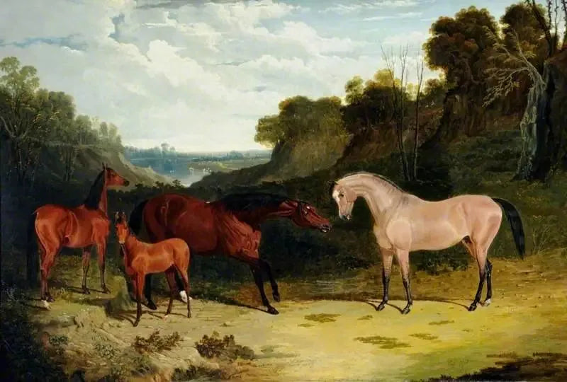 Caballos en un paisaje - John Frederick Herring, Sr.