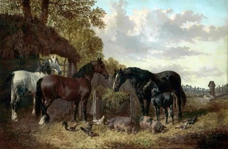 Caballos, cerdos y aves de corral - John Frederick Herring, Sr.