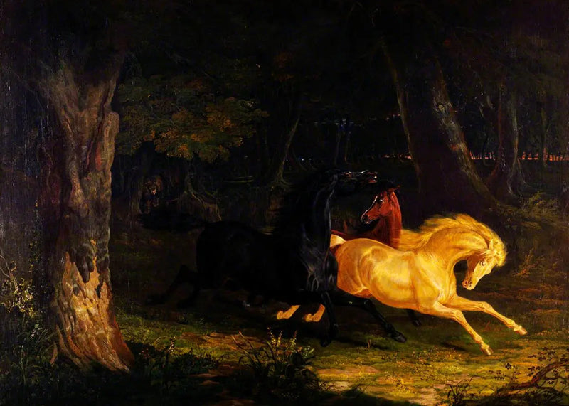 caballos salvajes - John Frederick Herring, Sr.