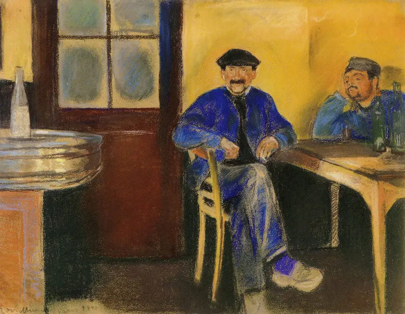 En la tienda de vino - Edvard Munch