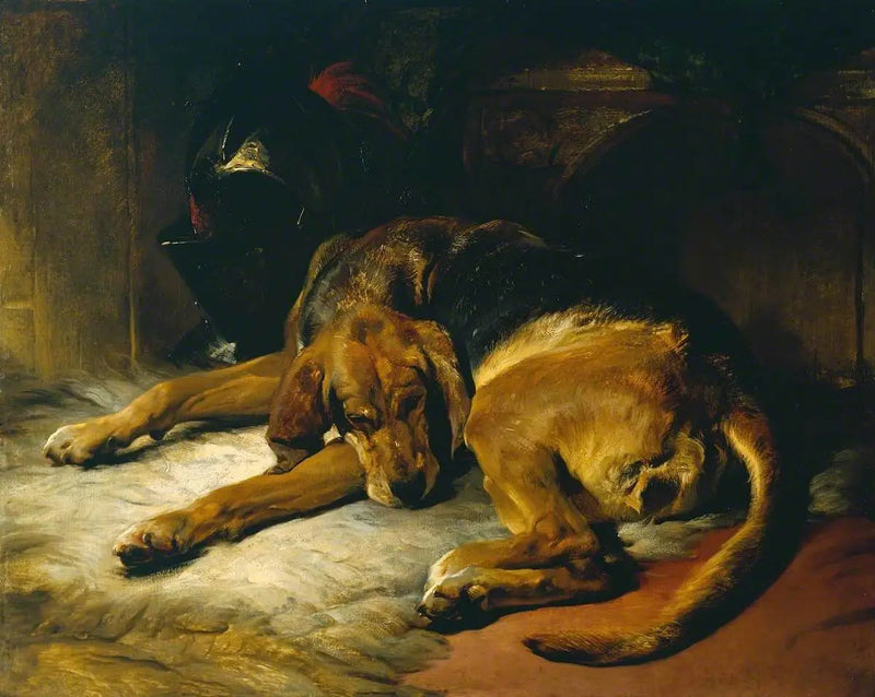 Perro de caza dormido - Edwin Henry Landseer