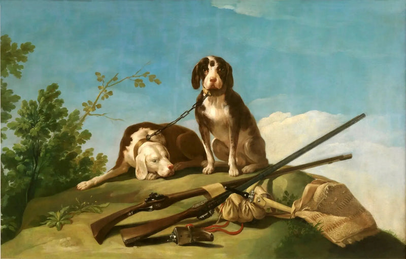 Perros y herramientas de caza - Francisco de Goya